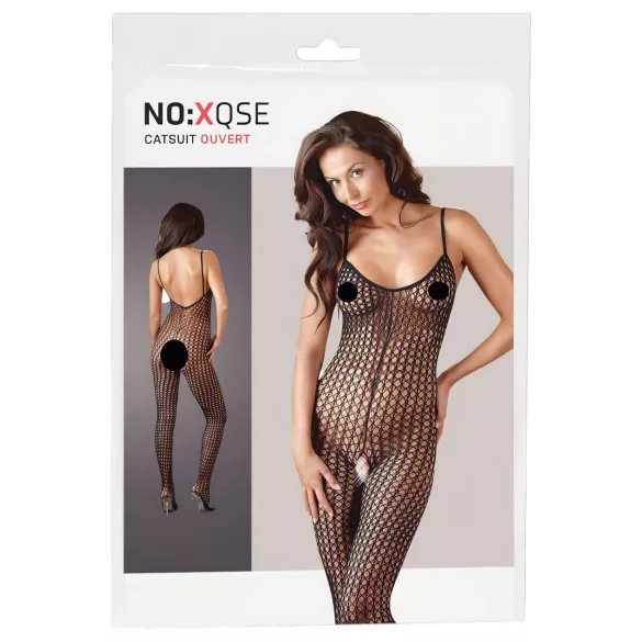 NO:XQSE - δαντελωτή ολόσωμη φόρμα (μαύρη) - XL/XXL