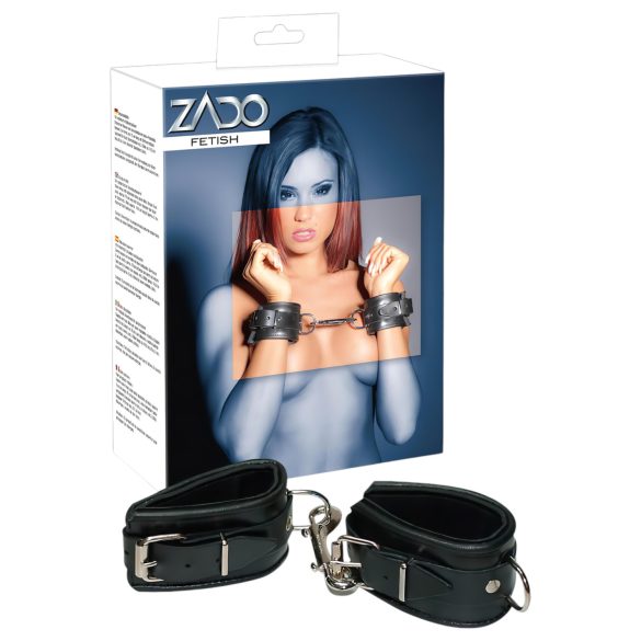 ZADO - δερμάτινες χειροπέδες καρπειών (μαύρο)