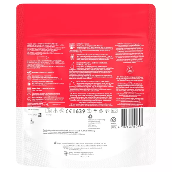 Durex - επιπλέον λεπτά προφυλακτικά (40 τεμ.)