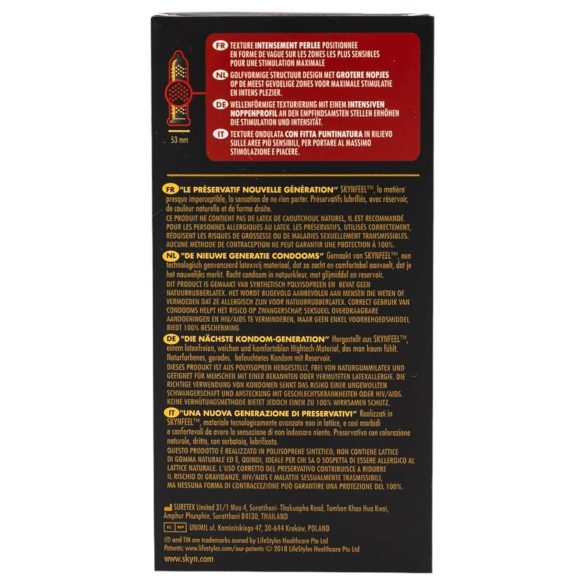 Manix SKYN Intense - προφυλακτικά χωρίς λάτεξ με κουκκίδες - 10 τεμάχια