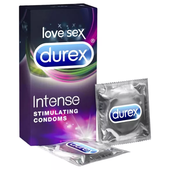 Durex Intense - προφυλακτικά με ραβδώσεις & κουκκίδες - 10 τεμάχια
