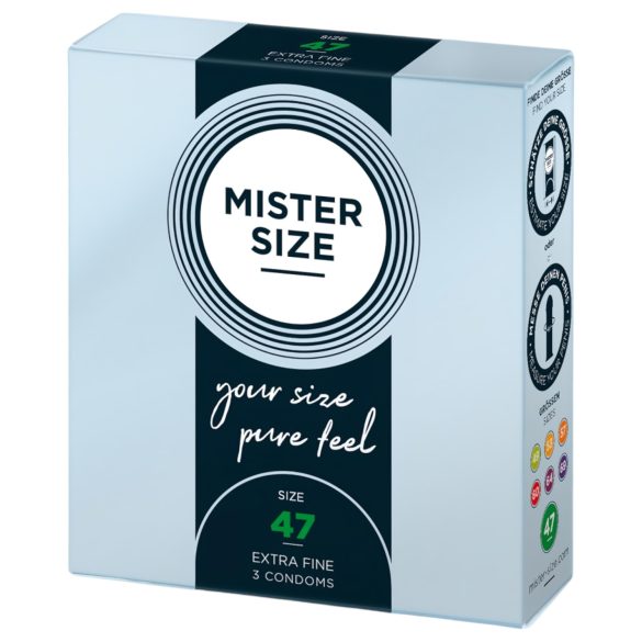 Mister Size λεπτό προφυλακτικό - 47mm (3τμχ)