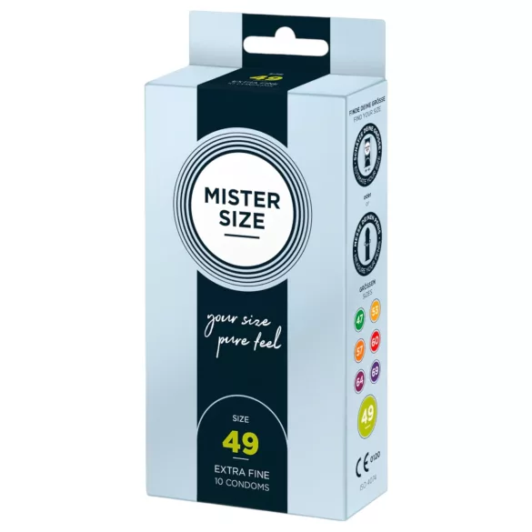 Mister Size - λεπτό προφυλακτικό - 49mm - συσκευασία 10 τεμαχίων