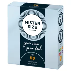  Mister Size - προφυλακτικό λεπτό 53mm - 3 τεμάχια