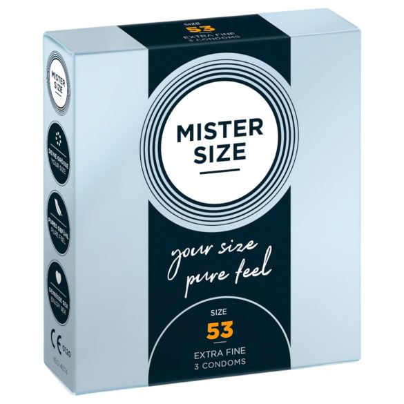 Mister Size - προφυλακτικό λεπτό 53mm - 3 τεμάχια