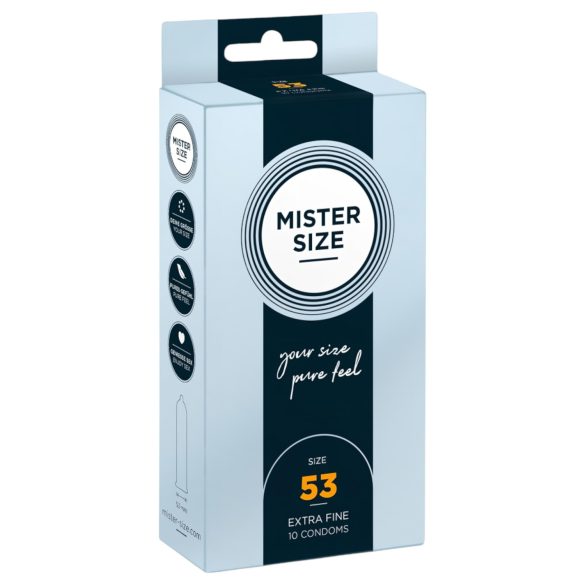 Mister Size - λεπτό προφυλακτικό - 53mm - συσκευασία 10 τεμαχίων