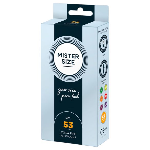 Mister Size - λεπτό προφυλακτικό - 53mm - συσκευασία 10 τεμαχίων