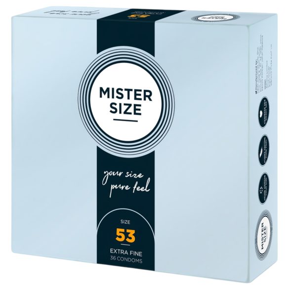 Mister Size λεπτό προφυλακτικό - 53mm (36 τεμάχια)