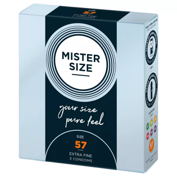 Mister Size - λεπτά προφυλακτικά - 57mm - 3 τεμ