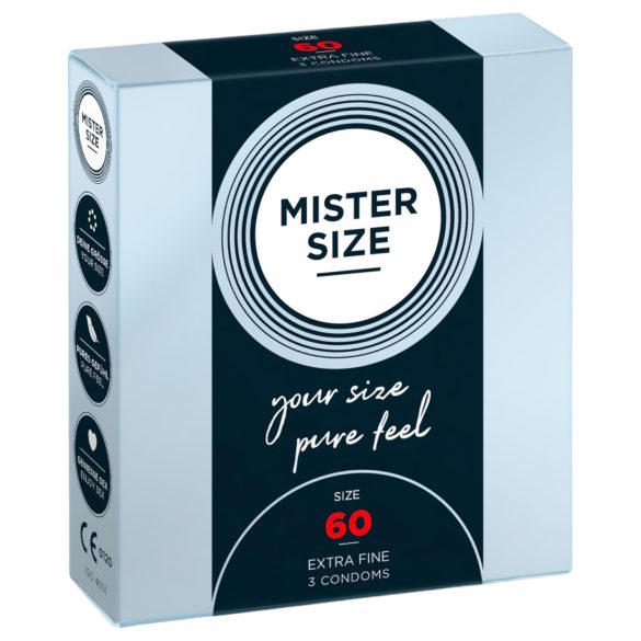 Mister Size - λεπτό προφυλακτικό - 60mm - 3 τεμάχια