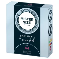   Mister Size - ανδρικό λεπτό προφυλακτικό - 64mm - 3 τεμάχια