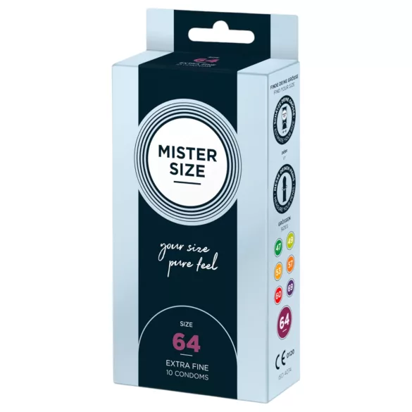Mister Size - ανδρικό λεπτό προφυλακτικό - 64mm - 10 τεμάχια