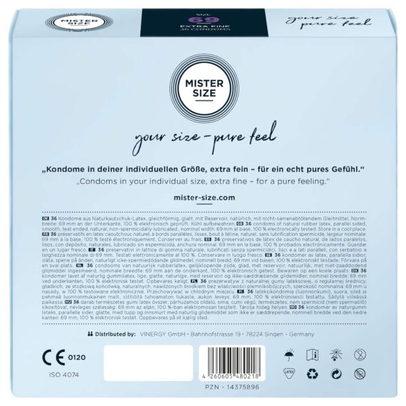 Mister Size - λεπτό προφυλακτικό - 69mm - συσκευασία 36 τεμαχίων