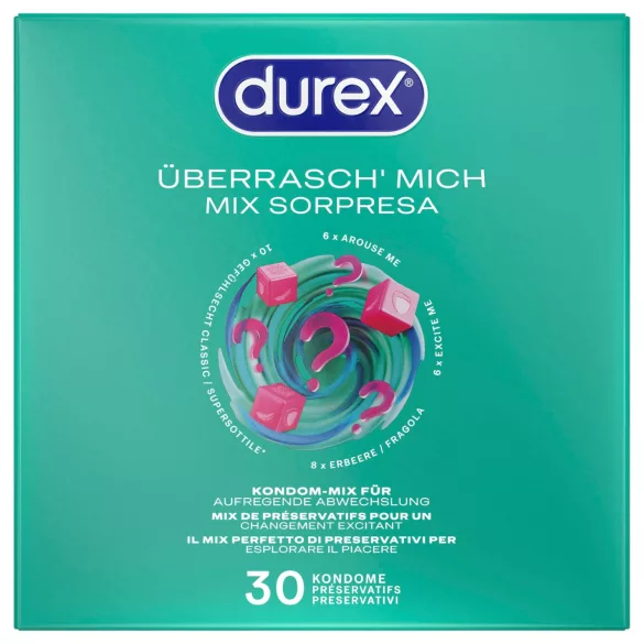 Durex Surprise Me - προφυλακτικά ποικιλία - 30 τεμάχια
