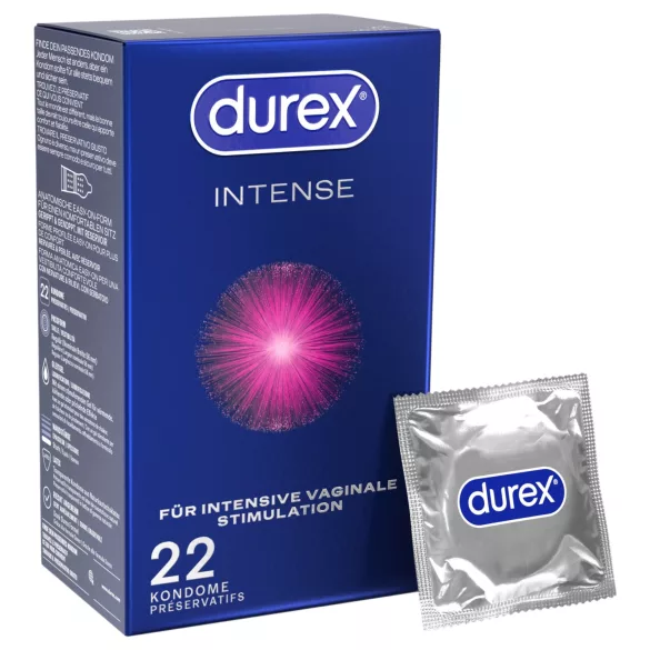 Durex Intense - Οργασμικά προφυλακτικά (22 τεμάχια)