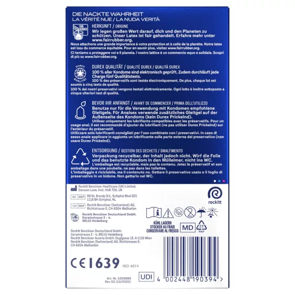 Durex Intense - Οργασμικά προφυλακτικά (22 τεμάχια)