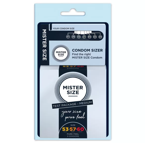 Mister Size - Προφυλακτικά δοκιμής με μετρητή πέους - 3 τεμάχια