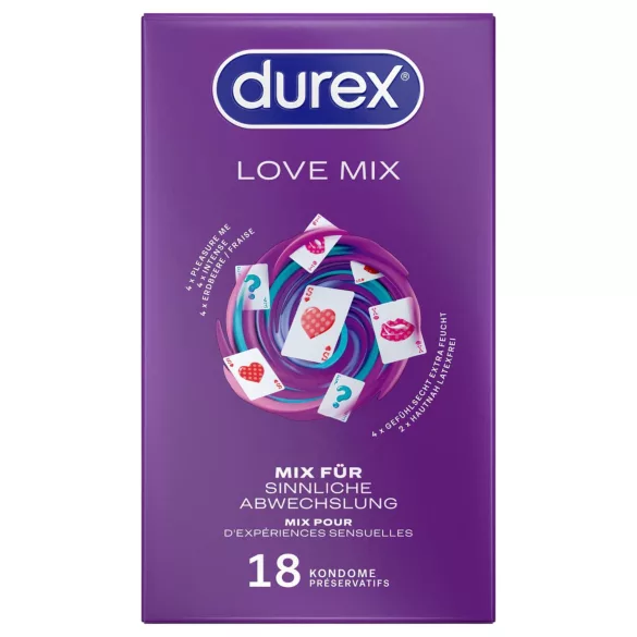 Durex - προφυλακτικά Love Mix - ποικιλία 18 τεμάχια