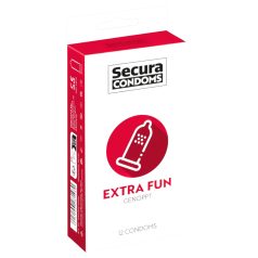   Secura Extra Fun - προφυλακτικό με κουκκίδες - 53mm - 12 τεμάχια