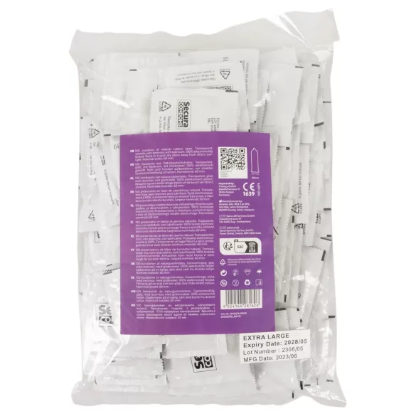 Secura Μελιτζάνα - μεγάλο προφυλακτικό - 60mm - 100 τμχ