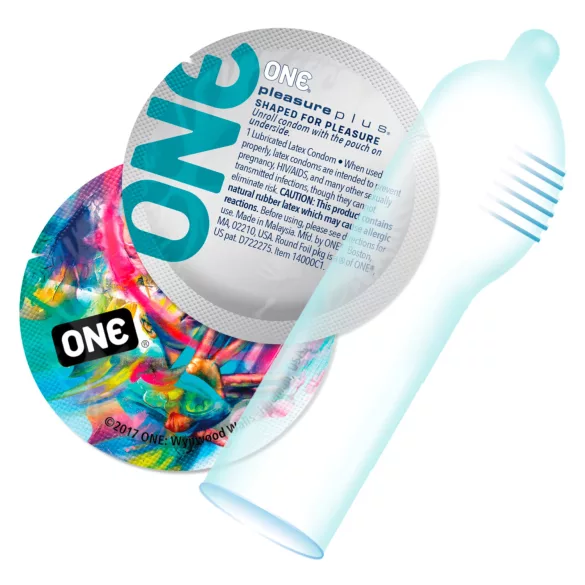 ONE Pleasure Plus - προφυλακτικά με εσωτερικές ραβδώσεις (12 τεμάχια)