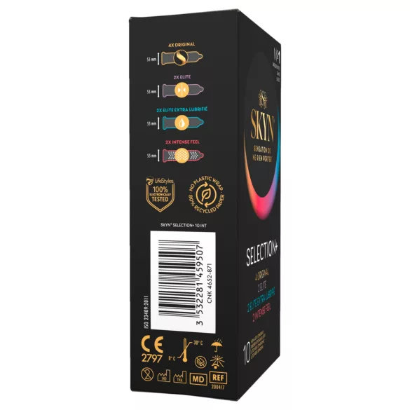 SKYN Selection+ - συλλογή προφυλακτικών χωρίς λάτεξ (10 τεμάχια)