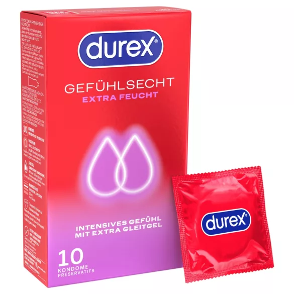 Durex - προφυλακτικά με έξτρα λιπαντικό (10 τεμ.)