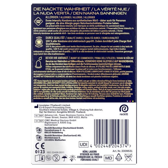 Durex Intensity - λεπτό, χωρίς λατέξ προφυλακτικά (20 τεμ)