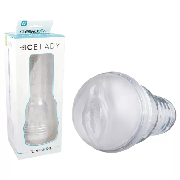 Fleshlight Ice Lady - διαφανές ομοίωμα κόλπου - κρυστάλλινη υφή