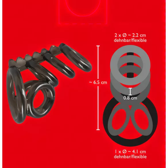 Bad Kitty - δαχτυλίδι πέους και όρχεων με καρφιά