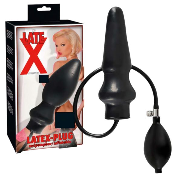 LATEX - Φουσκωτό μεγάλο πρωκτικό ομοίωμα (μαύρο)