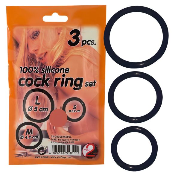 You2Toys - Σετ Τριών Σιλικονένιων Μαρκαδόρων - Μαύρο