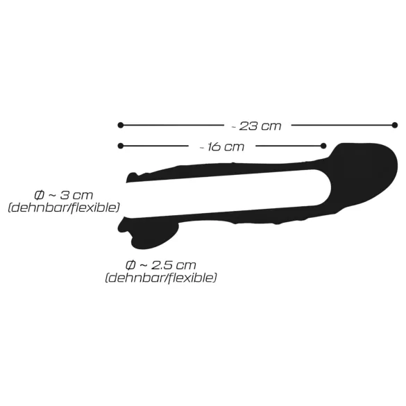 Crystal Skin - προσθετικό πέους επέκτασης - διάφανο πέος εξάρτημα