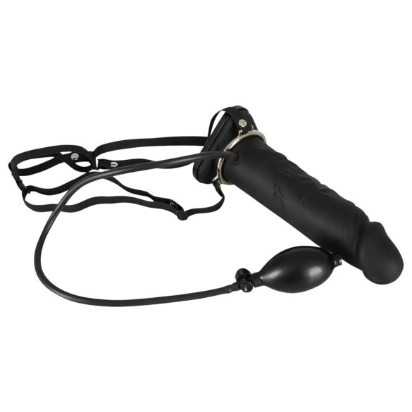You2Toys Φουσκωτό Strap-On - Κομψή, σιλικόνη δονητής (μαύρο)
