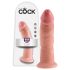King Cock 9 - Ρεαλιστικός δονητής με βεντούζα (23cm) - Φυσικό