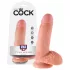 King Cock - ρεαλιστικό dildo με όρχεις - 18cm - φυσικό χρώμα