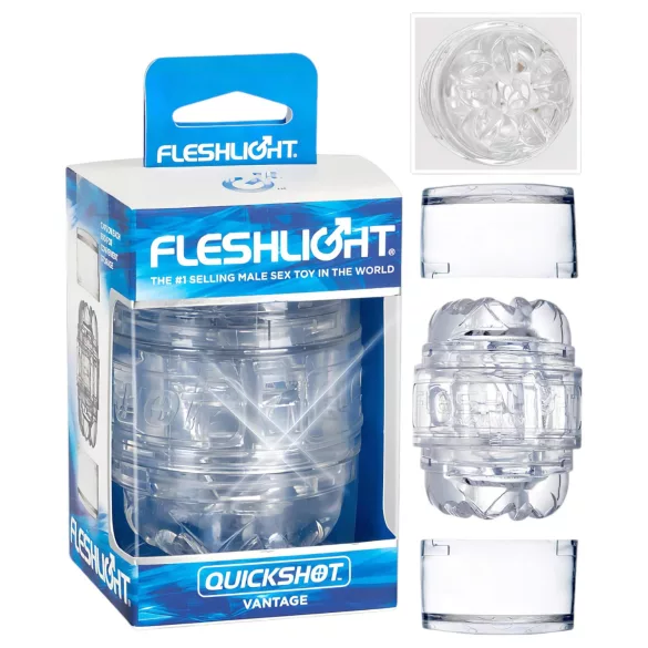Fleshlight Quickshot Vantage - ανδρικός travel αυνανιστής διαφανές