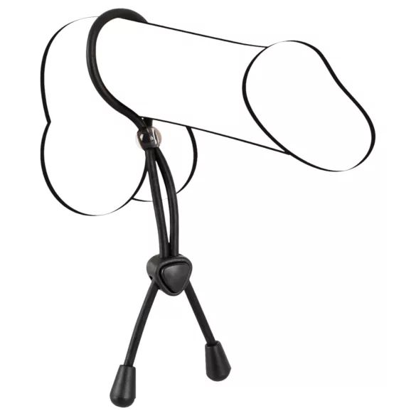 Bad Kitty - δαχτυλίδι πέους και όρχεων σιλικόνης μαύρο