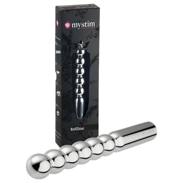 mystim Bal(l)zac - δονητής με σφαίρες - ηλεκτροδιέγερση - σιλικόνη