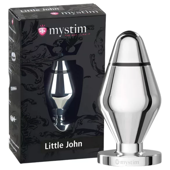 mystim Little John - ηλεκτρονικό πρωκτικό βύσμα μικρό - ασημί