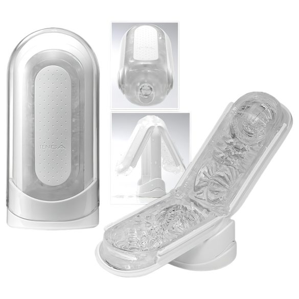 TENGA Flip Zero - ανδρικό masturbator - λευκό - σούπερ αίσθηση