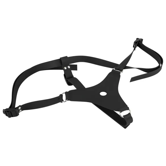 You2Toys - strap-on δονητής σιλικόνης - μαύρο