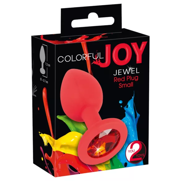 Colorful JOY - πρωκτικό βύσμα σιλικόνης μικρό - κόκκινο