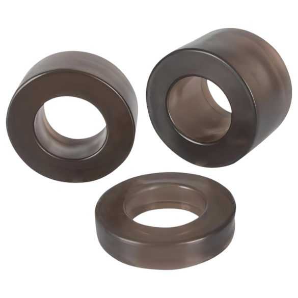 You2Toys - δαχτυλίδι πέους και όρχεων σετ - σιλικόνη γκρι