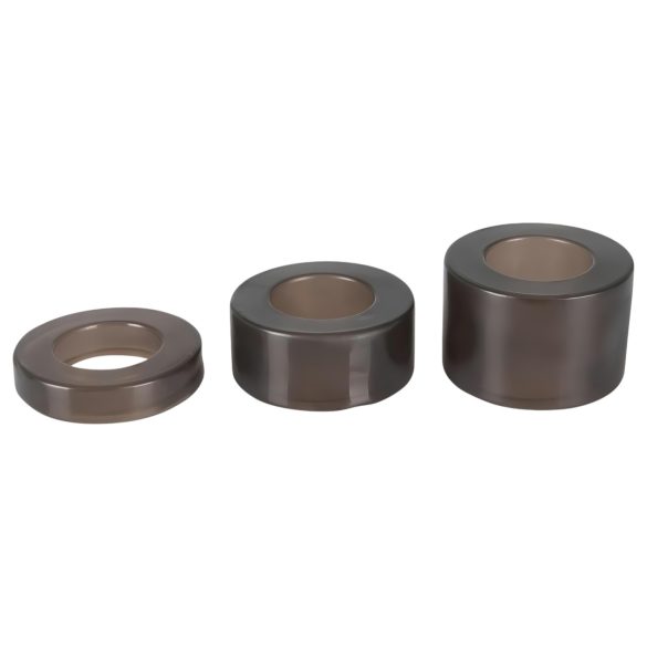 You2Toys - δαχτυλίδι πέους και όρχεων σετ - σιλικόνη γκρι