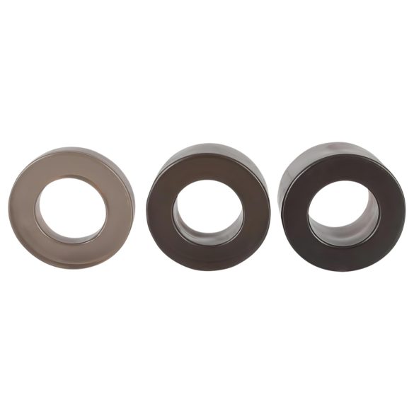 You2Toys - δαχτυλίδι πέους και όρχεων σετ - σιλικόνη γκρι