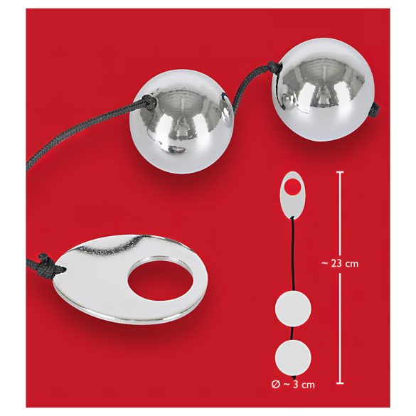 Bad Kitty - μπίλια kegel για γυναίκα - ασημί