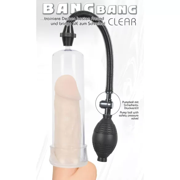 You2Toys - Bang Bang αντλία πέους (διάφανη)