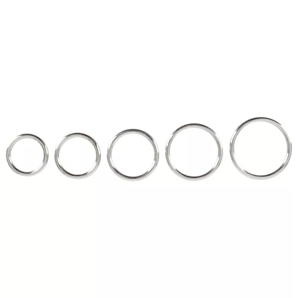 Bad Kitty - σετ μεταλλικοί δακτύλιοι πέους - 5 τεμαχίων