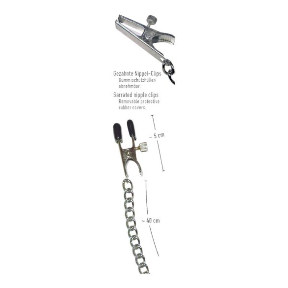 Σφιγκτήρας θηλών με αλυσίδα - ρυθμιζόμενος